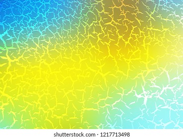 Light Blue, Yellow vector background with curved circles. Colorful illustration in abstract marble style with gradient. A completely new template for your business design.