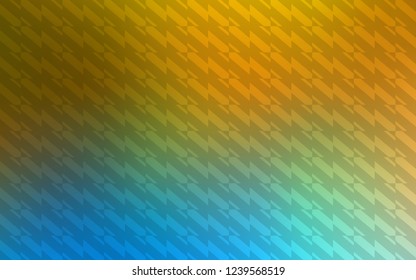 Light Blue, Yellow vector background with straight lines. Shining colored illustration with sharp stripes. Template for your beautiful backgrounds.