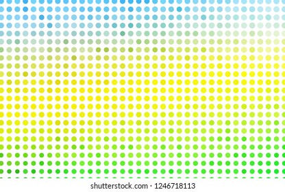 Light Blue, Yellow vector background with bubbles. Abstract illustration with colored bubbles in nature style. Pattern for ads, booklets.