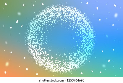 Light Blue, Yellow vector background with bubbles. Blurred bubbles on abstract background with colorful gradient. Pattern for beautiful websites.