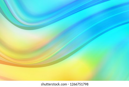 Light Blue, Yellow vector background with bubble shapes. Creative illustration in halftone marble style with gradient. Textured wave pattern for backgrounds.