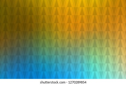Light Blue, Yellow vector background with triangles, lines. Abstract gradient illustration with triangles, lines. Pattern for websites.