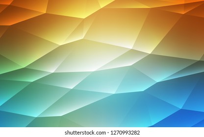 Light Blue, Yellow vector background with triangles. Glitter abstract illustration with triangular shapes. Pattern for busines ad, booklets, leaflets