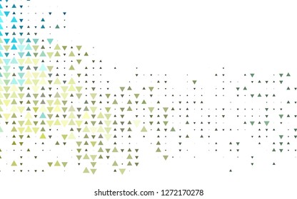 Light Blue, Yellow vector background with triangles. Beautiful illustration with triangles in nature style. Template for wallpapers.