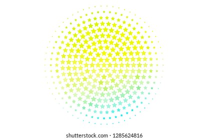 Light Blue, Yellow vector background with colored stars. Modern geometrical abstract illustration with stars. Smart design for your business advert.