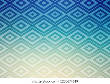 Light Blue, Yellow vector background with lines, rhombuses. Shining colorful illustration with lines, rectangles. Best design for your ad, poster, banner.