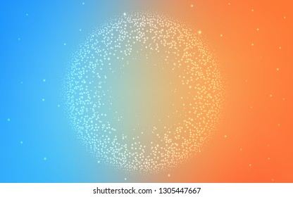 Light Blue, Yellow vector background with galaxy stars. Shining illustration with sky stars on abstract template. Best design for your ad, poster, banner.
