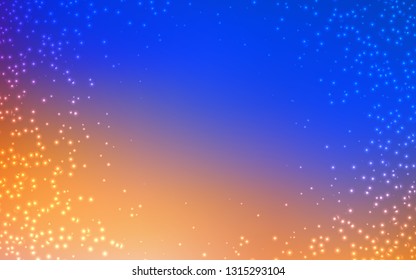 Light Blue, Yellow vector background with galaxy stars. Modern abstract illustration with Big Dipper stars. Best design for your ad, poster, banner.