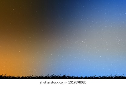 Light Blue, Yellow vector background with astronomical stars. Modern abstract illustration with Big Dipper stars. Template for cosmic backgrounds.