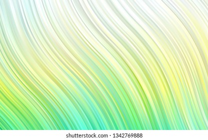Light Blue, Yellow vector background with bent ribbons. Brand new colored illustration in marble style with gradient. Marble design for your web site.