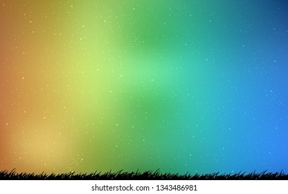 Light Blue, Yellow vector background with astronomical stars. Modern abstract illustration with Big Dipper stars. Pattern for astronomy websites.