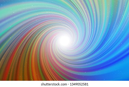 Light Blue, Yellow vector background with astronomical stars. Space stars on blurred abstract background with gradient. Template for cosmic backgrounds.