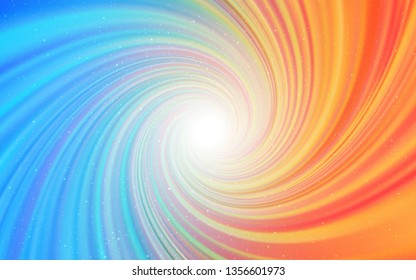 Light Blue, Yellow vector background with astronomical stars. Shining colored illustration with bright astronomical stars. Pattern for futuristic ad, booklets.