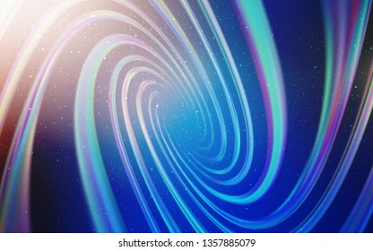 Light Blue, Yellow vector background with galaxy stars. Glitter abstract illustration with colorful cosmic stars. Template for cosmic backgrounds.