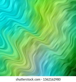 Light Blue, Yellow vector background with curves. Colorful illustration, which consists of curves. Template for your UI design.