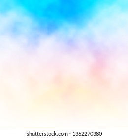 Light Blue, Yellow vector background with clouds. Shining illustration with abstract gradient clouds. Template for websites.