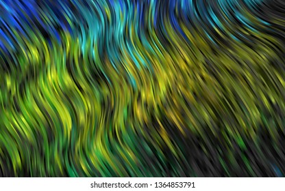 Light Blue, Yellow vector background with lava shapes. Blurred geometric sample with gradient bubbles.  The template for cell phone backgrounds.