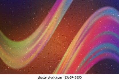 Light Blue, Yellow vector background with galaxy stars. Shining colored illustration with bright astronomical stars. Pattern for astronomy websites.