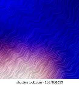 Light Blue, Yellow vector background with curves. Illustration in halftone style with gradient curves. Best design for your posters, banners.