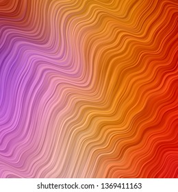 Light Blue, Yellow vector background with curved lines. Illustration in abstract style with gradient curved.  Pattern for booklets, leaflets.