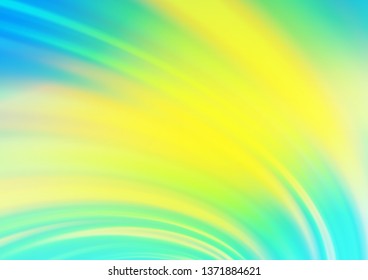 Light Blue, Yellow vector background with lava shapes. A completely new color illustration in marble style. New composition for your brand book.