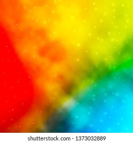 Light Blue, Yellow vector background with colorful stars. Decorative illustration with stars on abstract template. Theme for cell phones.