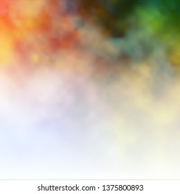 Light Blue, Yellow vector background with clouds. Abstract illustration with colorful gradient clouds. Beautiful layout for uidesign.