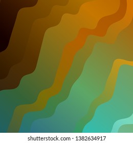 Light Blue, Yellow vector background with bows. Bright illustration with gradient circular arcs. Pattern for ads, commercials.