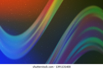 Light Blue, Yellow vector background with galaxy stars. Space stars on blurred abstract background with gradient. Template for cosmic backgrounds.