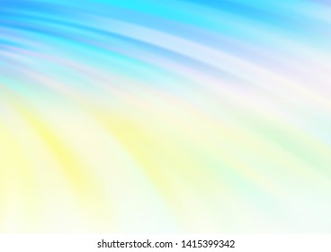 Light Blue, Yellow vector background with abstract lines. Geometric illustration in marble style with gradient.  A new texture for your  ad, booklets, leaflets.