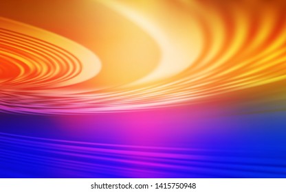Light Blue, Yellow vector background with curved lines. Colorful abstract illustration with gradient lines. The best colorful design for your business.