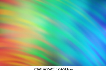 Light Blue, Yellow vector background with wry lines. Glitter abstract illustration with wry lines. Template for cell phone screens.