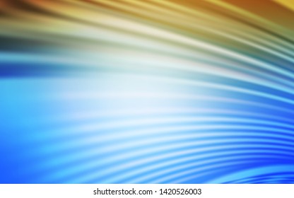 Light Blue, Yellow vector background with wry lines. An elegant bright illustration with gradient. Abstract style for your business design.