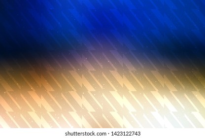 Light Blue, Yellow vector background with stright stripes. Shining colored illustration with sharp stripes. Template for your beautiful backgrounds.