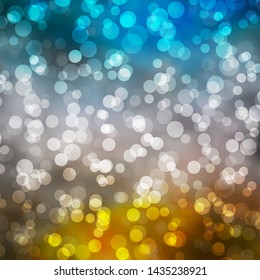 Light Blue, Yellow vector background with circles. Abstract illustration with colorful spots in nature style. Design for posters, banners.