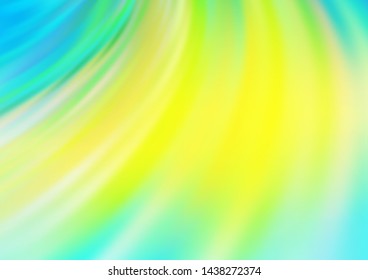 Light Blue, Yellow vector background with bubble shapes. A completely new color illustration in marble style. The best blurred design for your business.