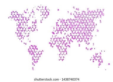 Light Blue, Yellow vector background with signs of alphabet. Shining colorful illustration with isolated letters. The pattern can be used as ads, poster, banner for books.
