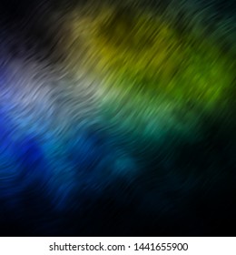 Light Blue, Yellow vector background with curved lines. Gradient illustration in simple style with bows. Pattern for websites, landing pages.