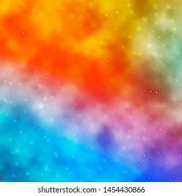 Light Blue, Yellow vector background with colorful stars. Colorful illustration with abstract gradient stars. Pattern for new year ad, booklets.