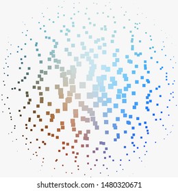 Light Blue, Yellow vector background with rectangles. Illustration with a set of gradient rectangles. Best design for your ad, poster, banner.