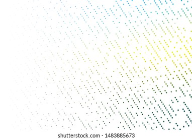 Light Blue, Yellow vector background with bubbles. Modern abstract illustration with colorful water drops. Template for your brand book.