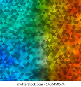 Light Blue, Yellow vector background with triangles. Illustration with set of colorful triangles. Template for landing pages.