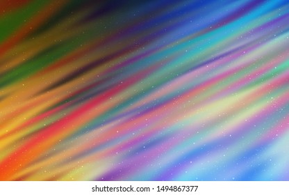 Light Blue, Yellow vector background with astronomical stars. Shining colored illustration with bright astronomical stars. Pattern for astrology websites.