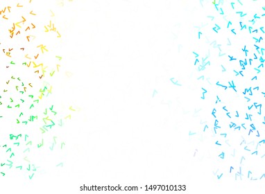 Light Blue, Yellow vector background with lines. Colorful illustration in simple style with gradient. A completely new design for your business.