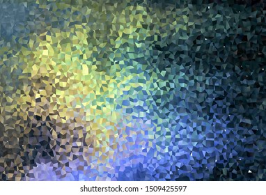 Light Blue, Yellow vector background in polygonal style. Decorative design in abstract style with rectangles. The template can be used as a background.