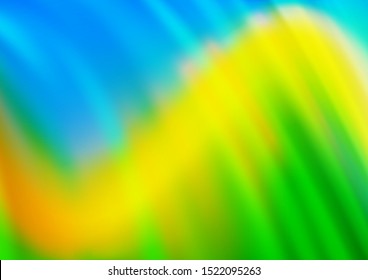 Light Blue, Yellow vector background with abstract lines. Modern gradient abstract illustration with bandy lines. The best blurred design for your business.