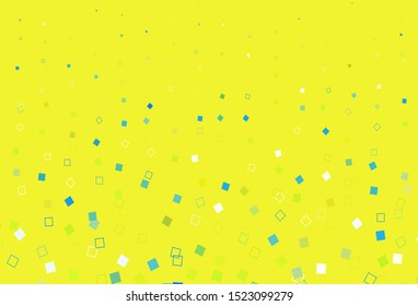 Light Blue, Yellow vector background with rectangles. Abstract gradient illustration with rectangles. Best design for your ad, poster, banner.