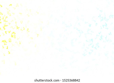 Light Blue, Yellow vector background with curved lines. A shining illustration, which consists of curved lines. New composition for your brand book.