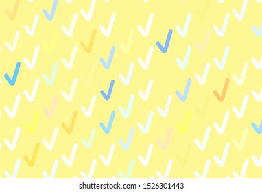 Light Blue, Yellow vector background with curved lines. Colorful illustration in simple style with gradient. A completely new design for your business.