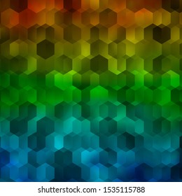 Light Blue, Yellow vector background with hexagons. Design in abstract style with hexagons. Pattern for texture of wallpapers.